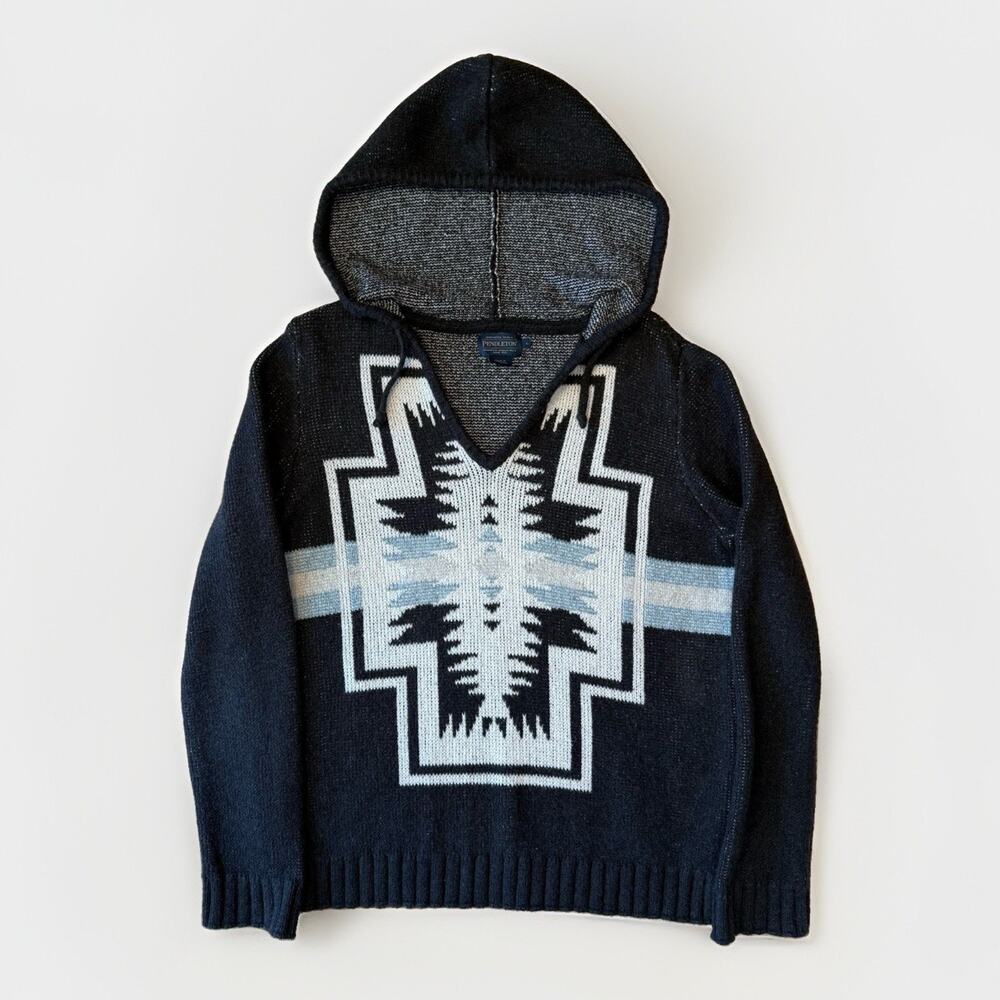 Pendleton Harding Cotton Hoodie Women's Large Multicolor Cotton Pullover Oregon
